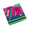 Новый дизайн седла многоцветный печать шарф мода леди поддельные шелковый шарф 130x130cm большой площади шарф